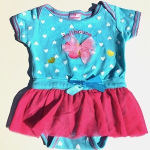 Dollhouse Butterfly Love Princess TuTu Onesie Dress 6-9 Mo